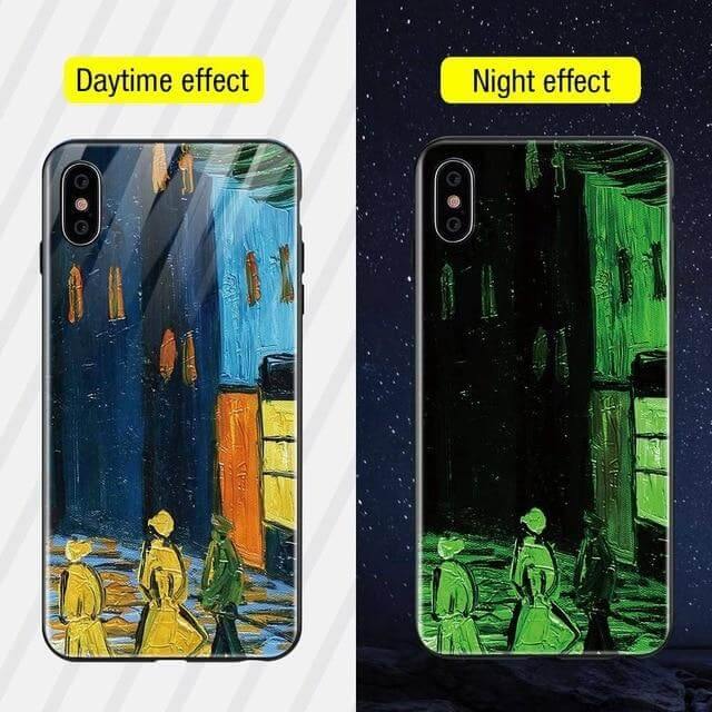 Iphone Luminous Cute Luxury Anti Scratch Glass Case - Image 6