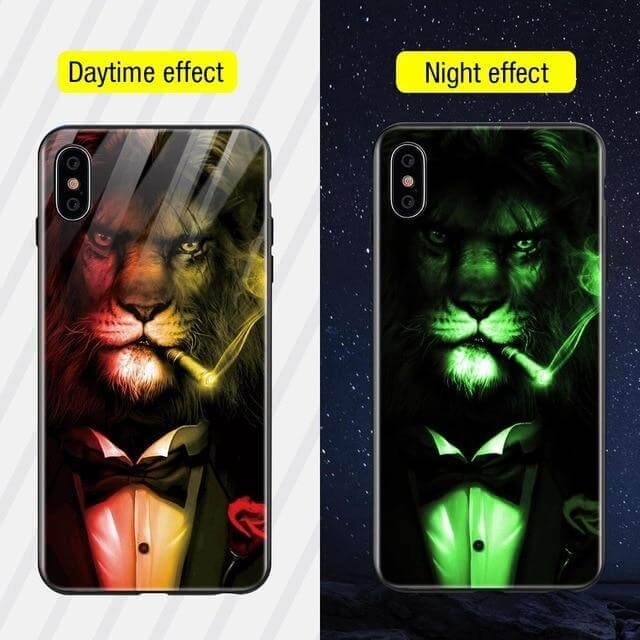 Iphone Luminous Cute Luxury Anti Scratch Glass Case - Image 8