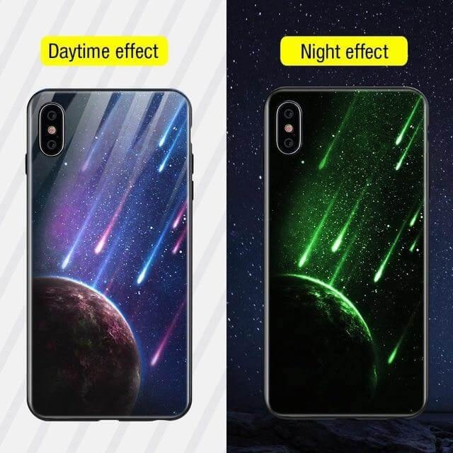 Iphone Luminous Cute Luxury Anti Scratch Glass Case - Image 20