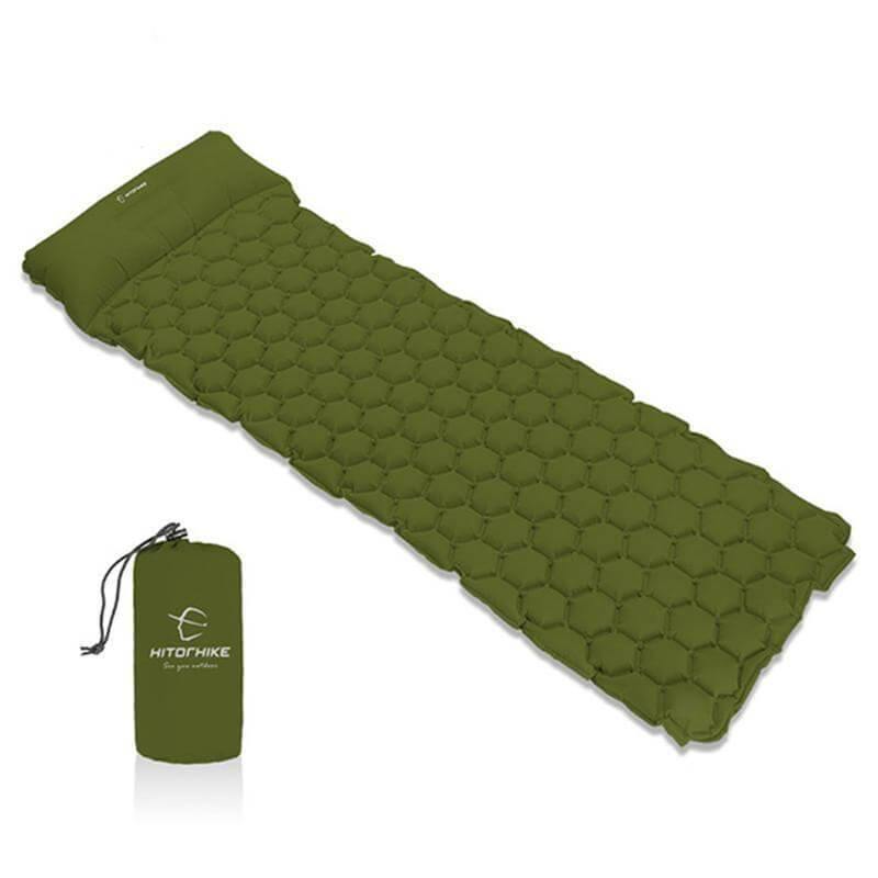 Inflatable Sleeping Camping Pad Mat With Pillow - Image 2