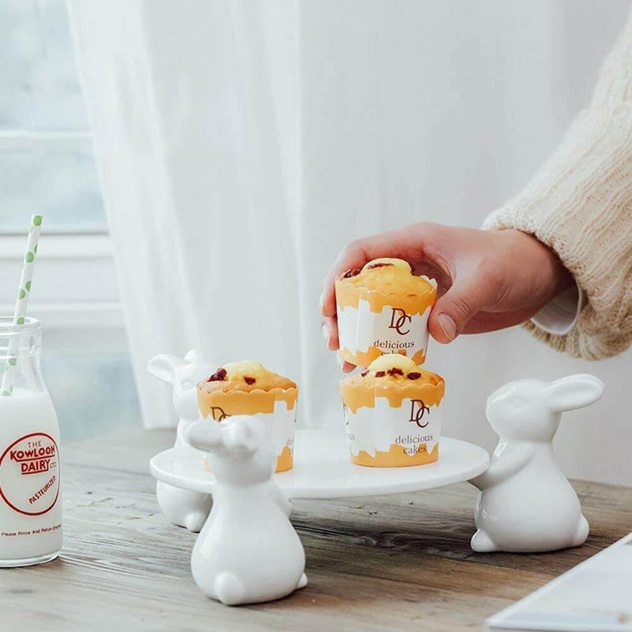 Rabbit Ceramic Dessert Server Tray - Image 4