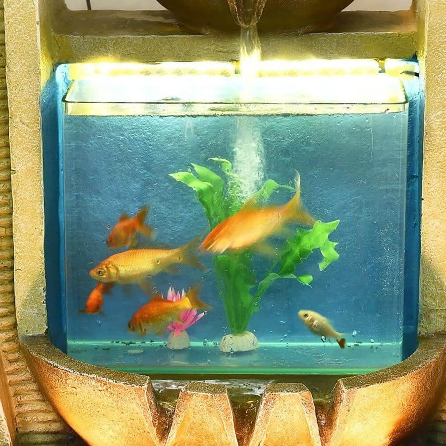 European Style Creative Fish Tank Decoration with Led Chandelier - Image 3