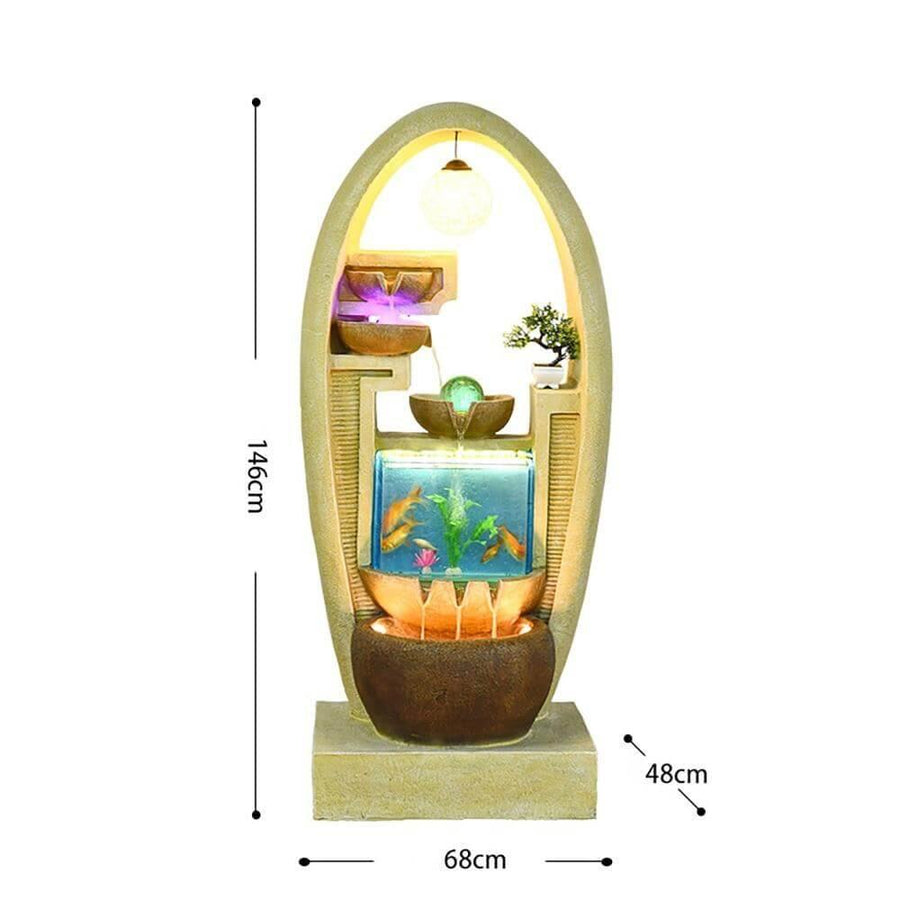European Style Creative Fish Tank Decoration with Led Chandelier - Image 1