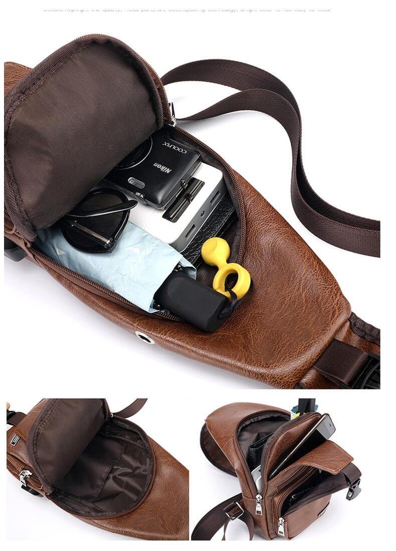 Men Leather Crossbody Bags - Image 3