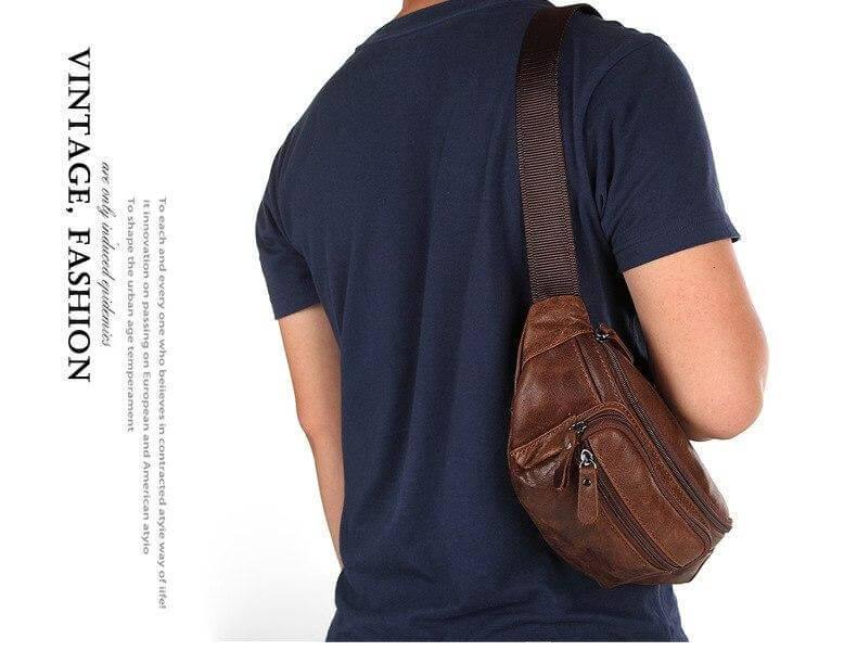 Pure Leather Unisex Fanny Bag - Image 4