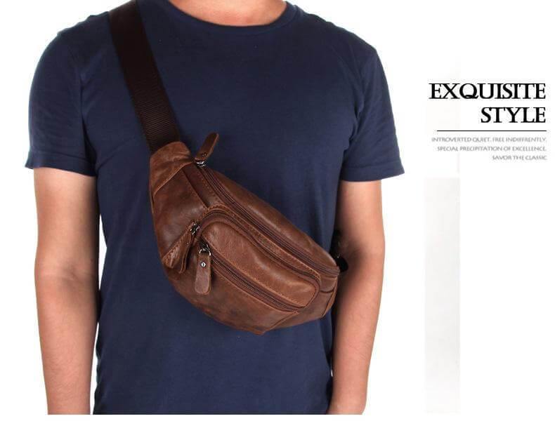 Pure Leather Unisex Fanny Bag - Image 1