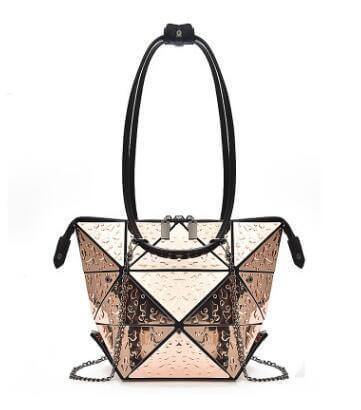 Silver Geometric Women Messenger Bag - Image 7