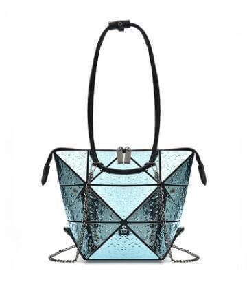 Silver Geometric Women Messenger Bag - Image 3