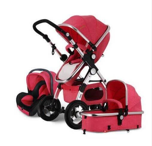 Luxury 3 in 1 Portable Higher Land-scape Carriage Foldable Baby Stroller - Image 8
