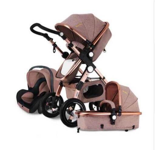Luxury 3 in 1 Portable Higher Land-scape Carriage Foldable Baby Stroller - Image 2