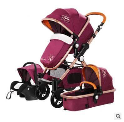 Luxury 3 in 1 Portable Higher Land-scape Carriage Foldable Baby Stroller - Image 6