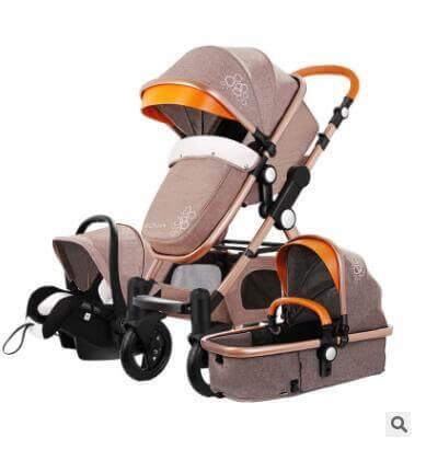 Luxury 3 in 1 Portable Higher Land-scape Carriage Foldable Baby Stroller - Image 9