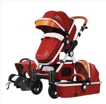 Luxury 3 in 1 Portable Higher Land-scape Carriage Foldable Baby Stroller - Image 1