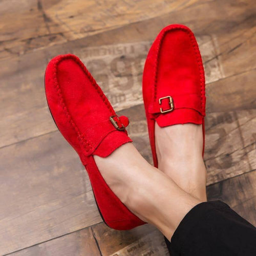 Luxury Suede Leather Slip On Driving Shoes for Men - Image 0