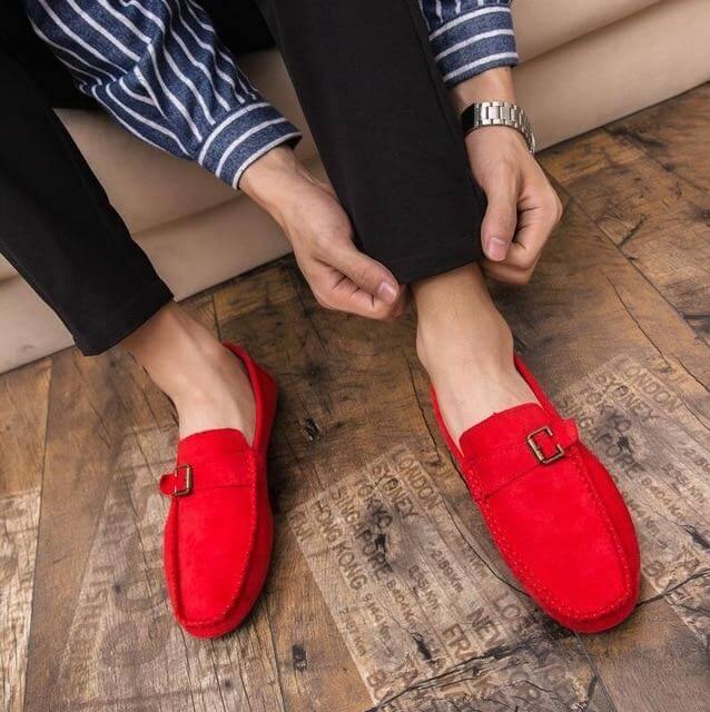 Luxury Suede Leather Slip On Driving Shoes for Men - Image 2
