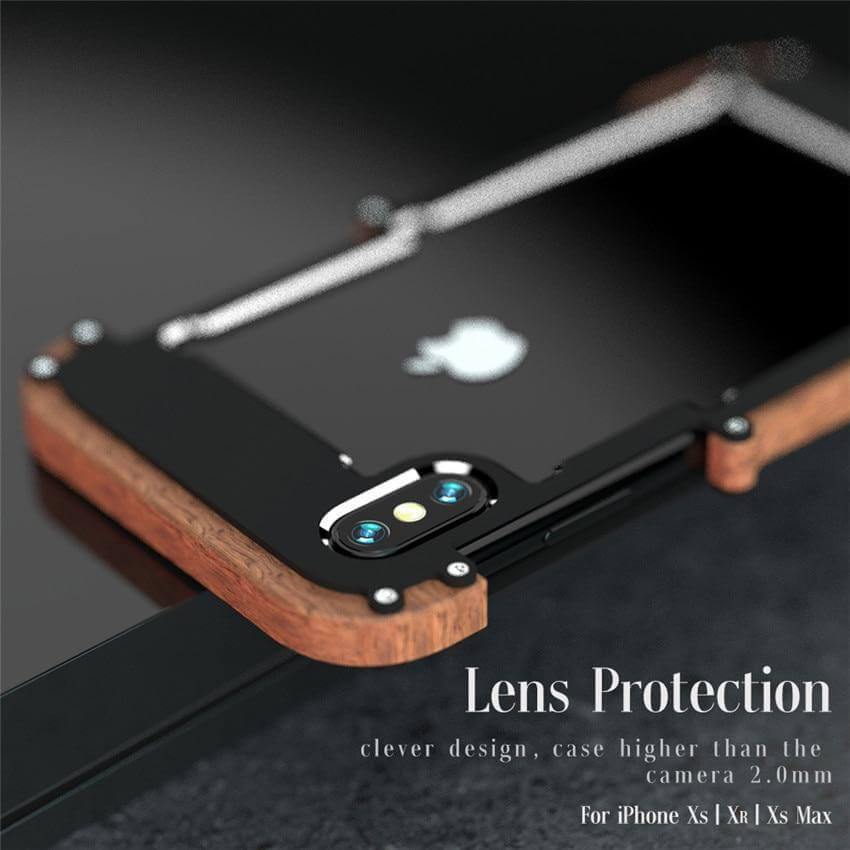 Wood Aluminum Frame Bumper iPhone Case - Image 3