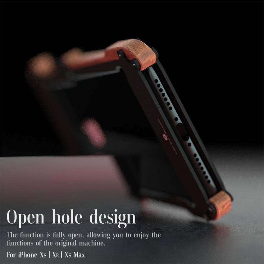 Wood Aluminum Frame Bumper iPhone Case - Image 2