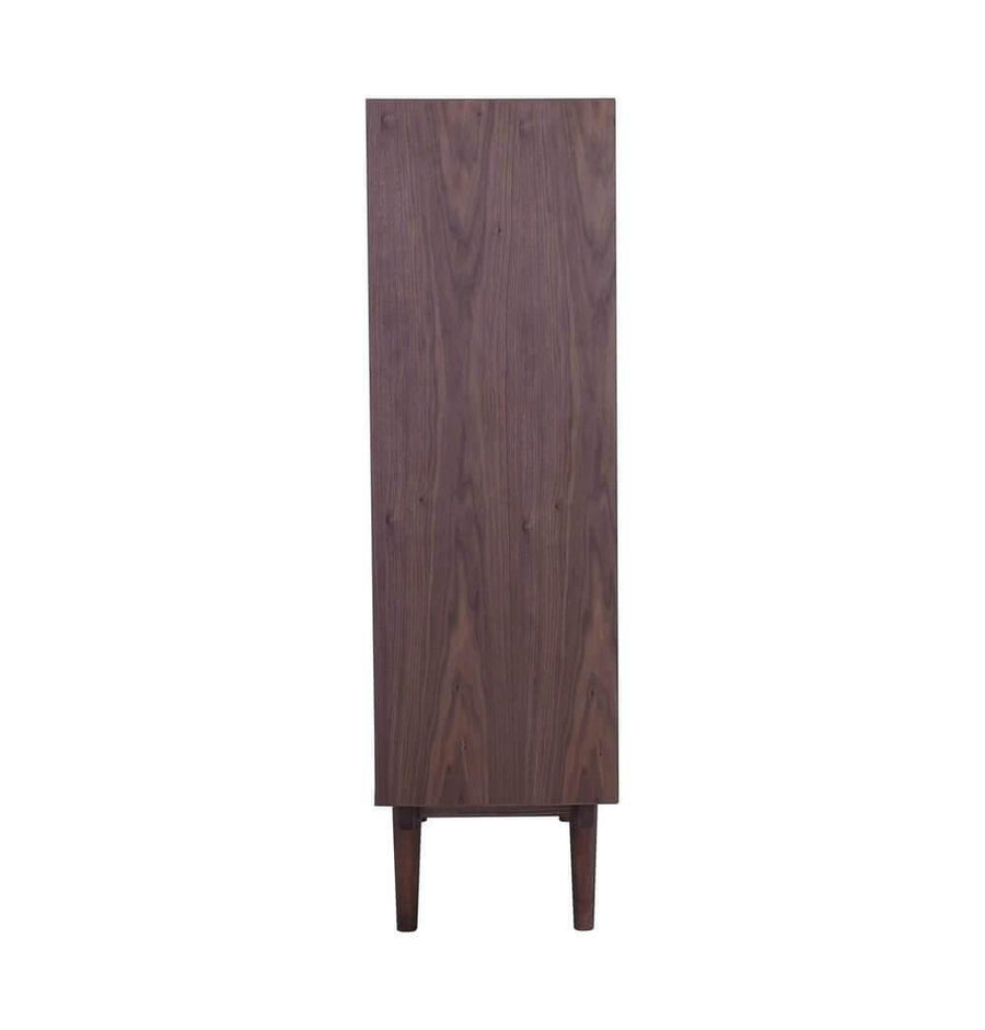 Walnut & Gunmetal Grey Tall Sideboard - Image 1