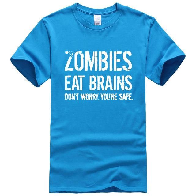 Zombies Eat Brains Funny T-shirt - Image 14