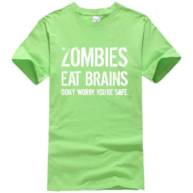 Zombies Eat Brains Funny T-shirt - Image 20