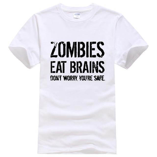 Zombies Eat Brains Funny T-shirt - Image 3