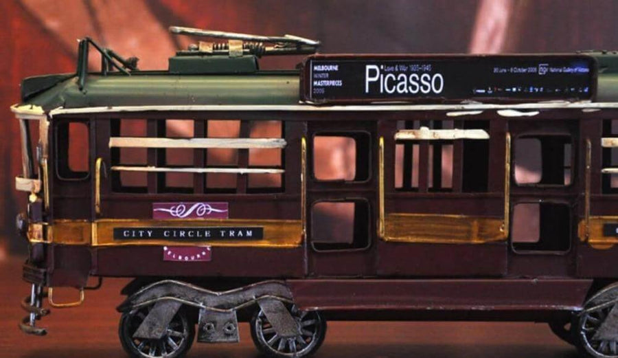Creative Unique Handmade Vintage Iron Tram Decoration - Image 4