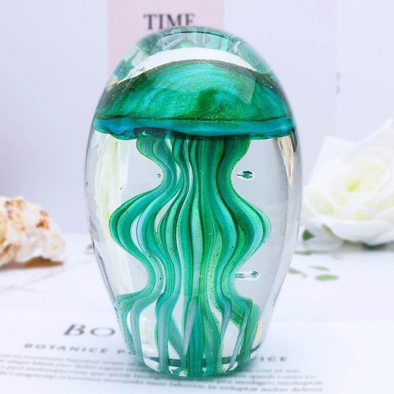 Jellyfish Hand Blown Glass Art Collectible - Image 0