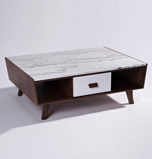 Luxury Vera Wood & Marble Coffee Table - Image 0