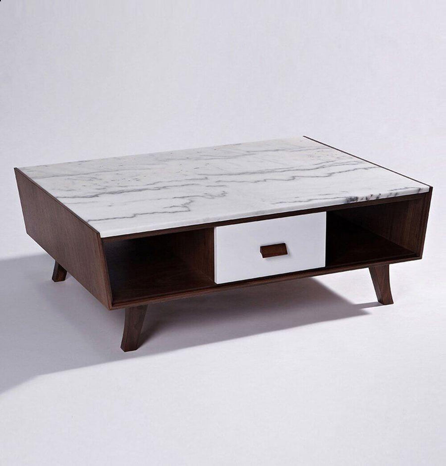 Luxury Vera Wood & Marble Coffee Table - Image 0