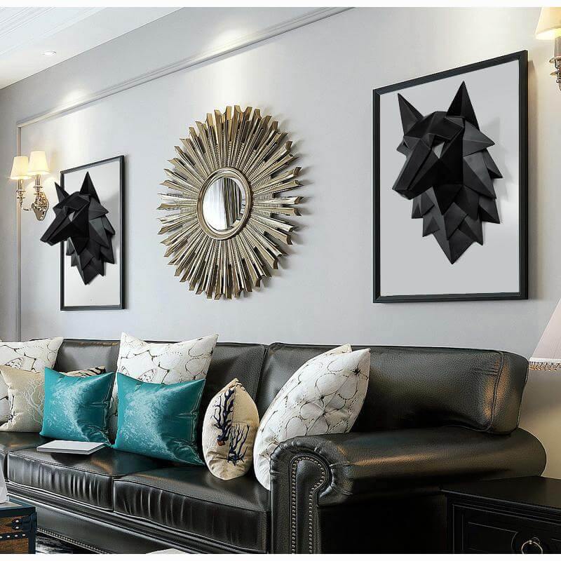3D Statue Wolf Head Sculpture Home Decor - Image 6