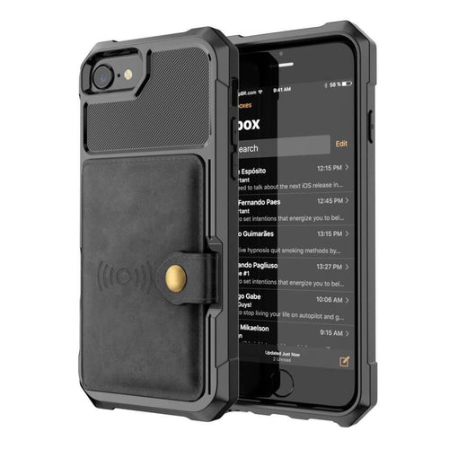Luxury Leather Buckle Wallet Case for iPhone - Image 0