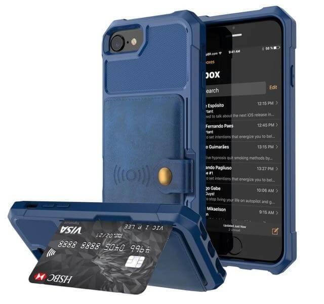 Luxury Leather Buckle Wallet Case for iPhone - Image 4