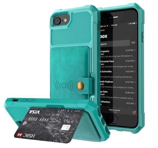 Luxury Leather Buckle Wallet Case for iPhone - Image 8