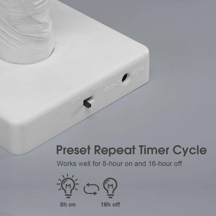 LED Romantic Warm Rose Flower Tree Night Light Lamp with Clock - Image 1