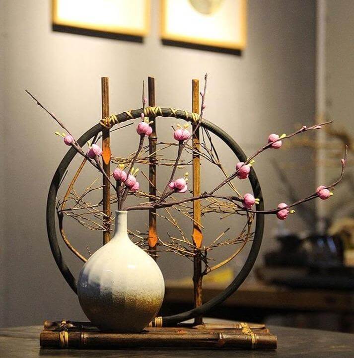 Handmade Bamboo Ceramic Flower Vase - Image 0