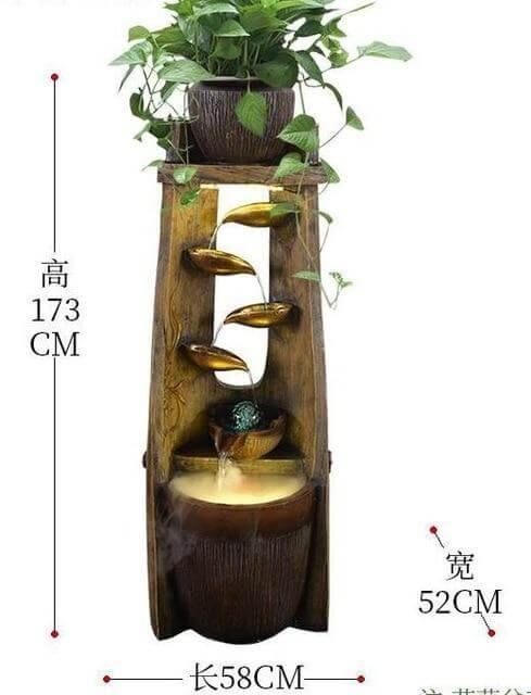 Gold Leaf Lucky Fengshui Water Fountain - Image 18
