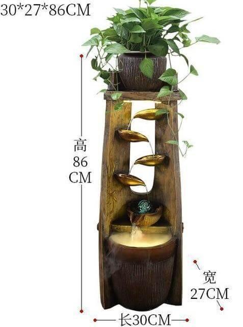 Gold Leaf Lucky Fengshui Water Fountain - Image 14
