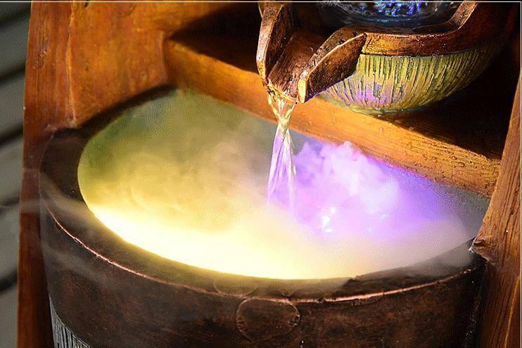 Gold Leaf Lucky Fengshui Water Fountain - Image 17
