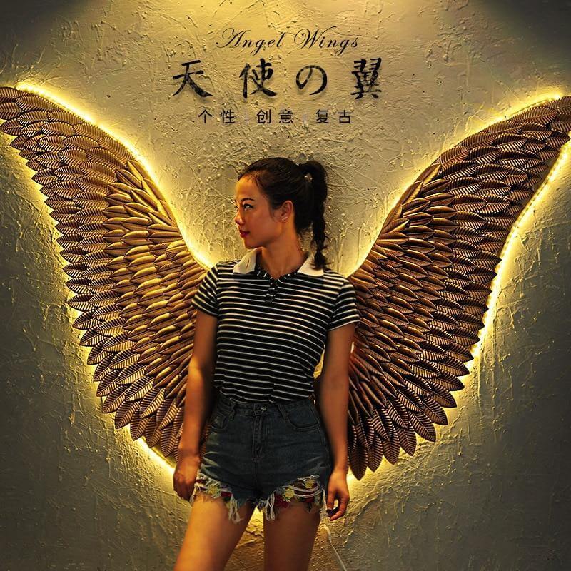 Iron Angel Wings Wall Decor - Image 1