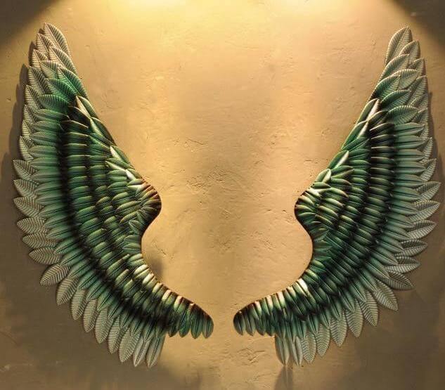 Iron Angel Wings Wall Decor - Image 3