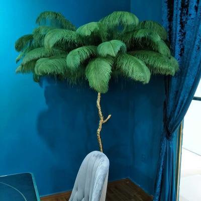 Icelandic Ostrich Feather Tree Lamp - Image 4