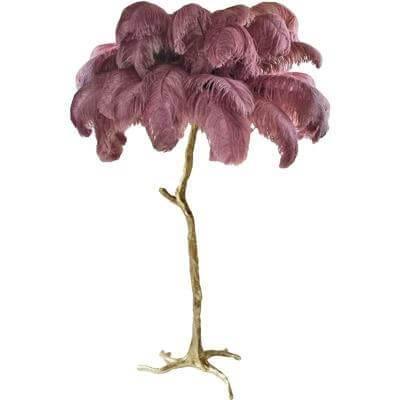 Icelandic Ostrich Feather Tree Lamp - Image 6