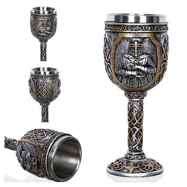 Stainless Steel Skull Gothic Goblet Cocktail Glass - Image 22