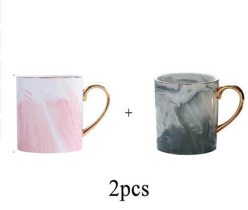 European Marble Porcelain Mug - Image 5