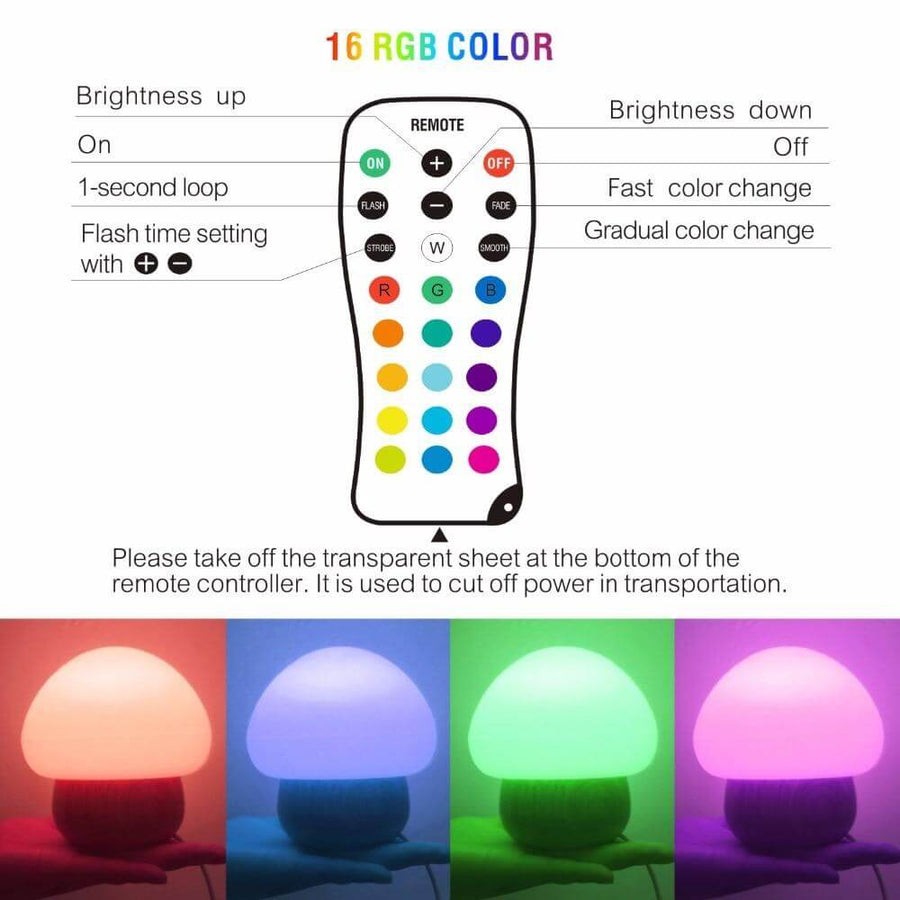 Wooden Mushroom Led Night Lamp - Image 2