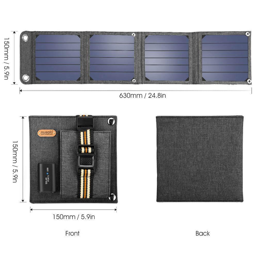 14W Portable Solar Panels 5V 2.1A USB - Image 3