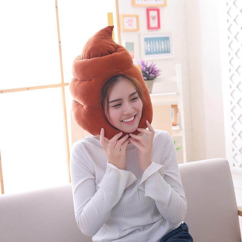 Poop Head Plush Pillow - Image 1