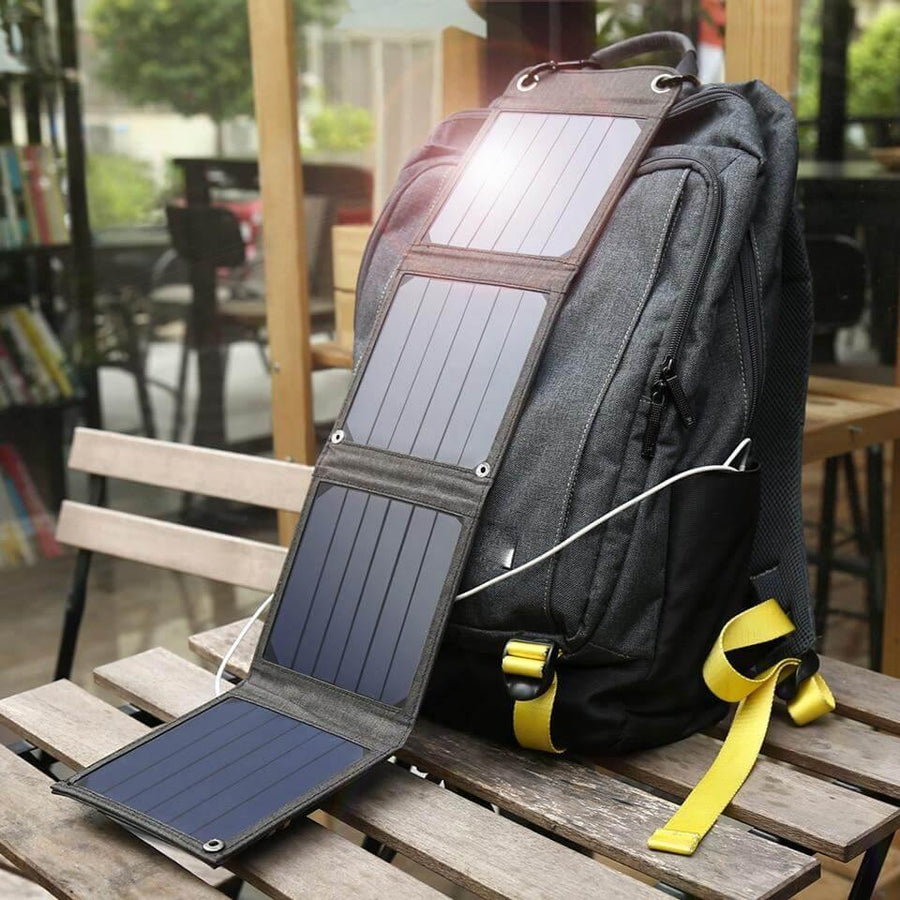 14W Portable Solar Panels 5V 2.1A USB - Image 0