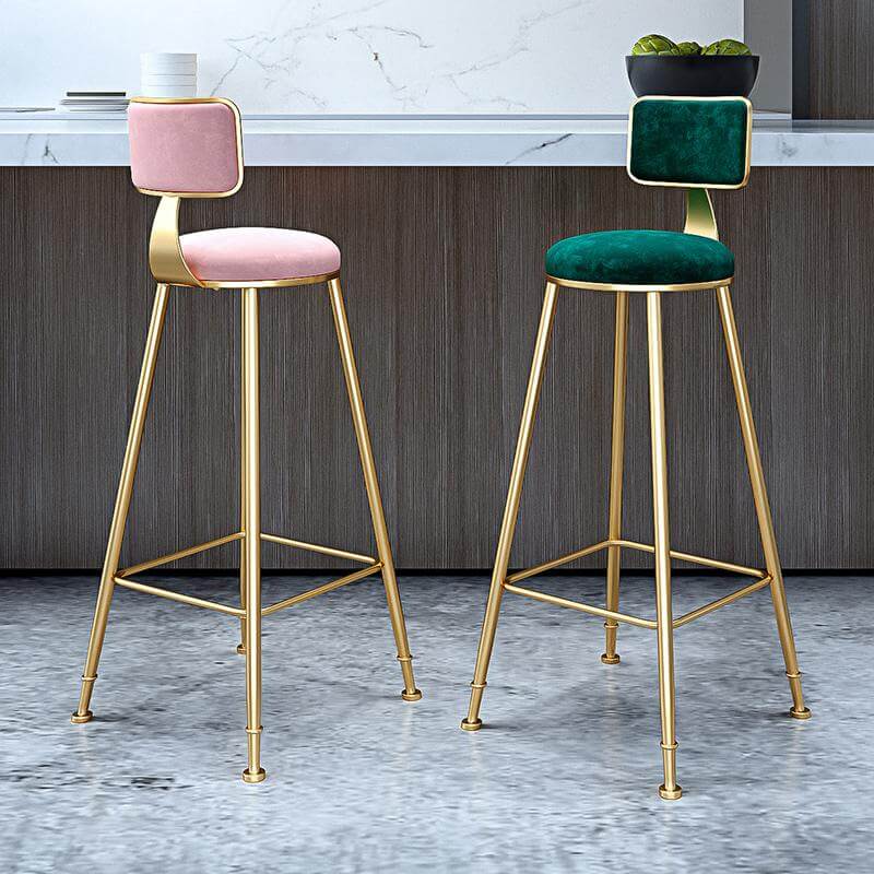Nordic Modern Iron Bar Stool - Image 1