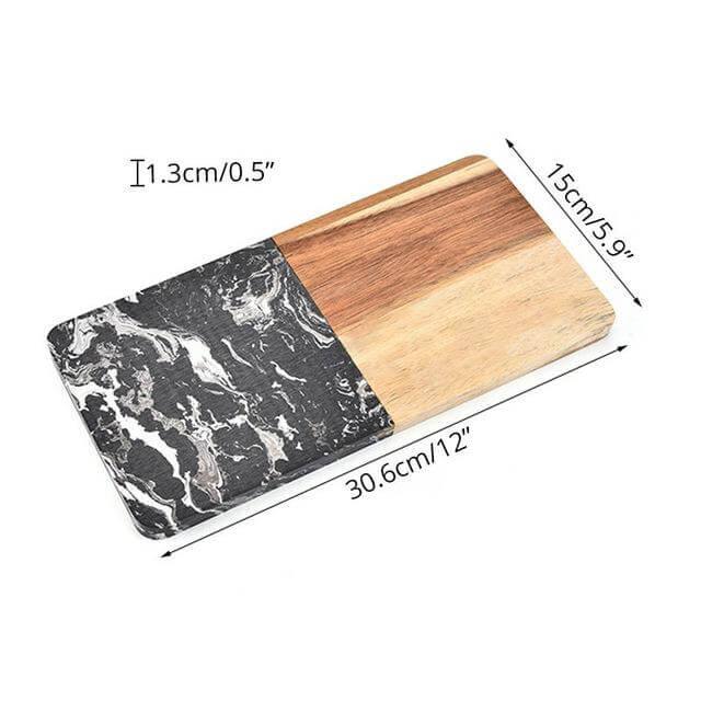 Marble & Acacia Wood Cutting Board - Image 2